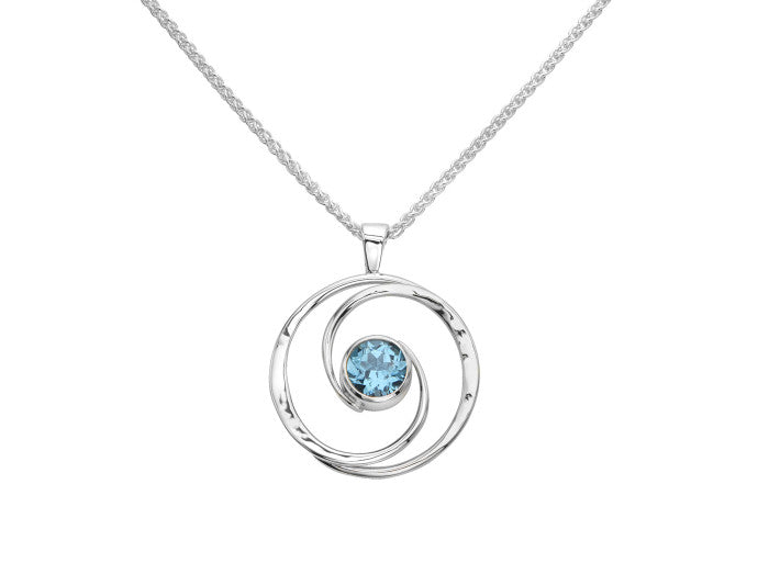 Sterling Silver Blue Topaz Pendant