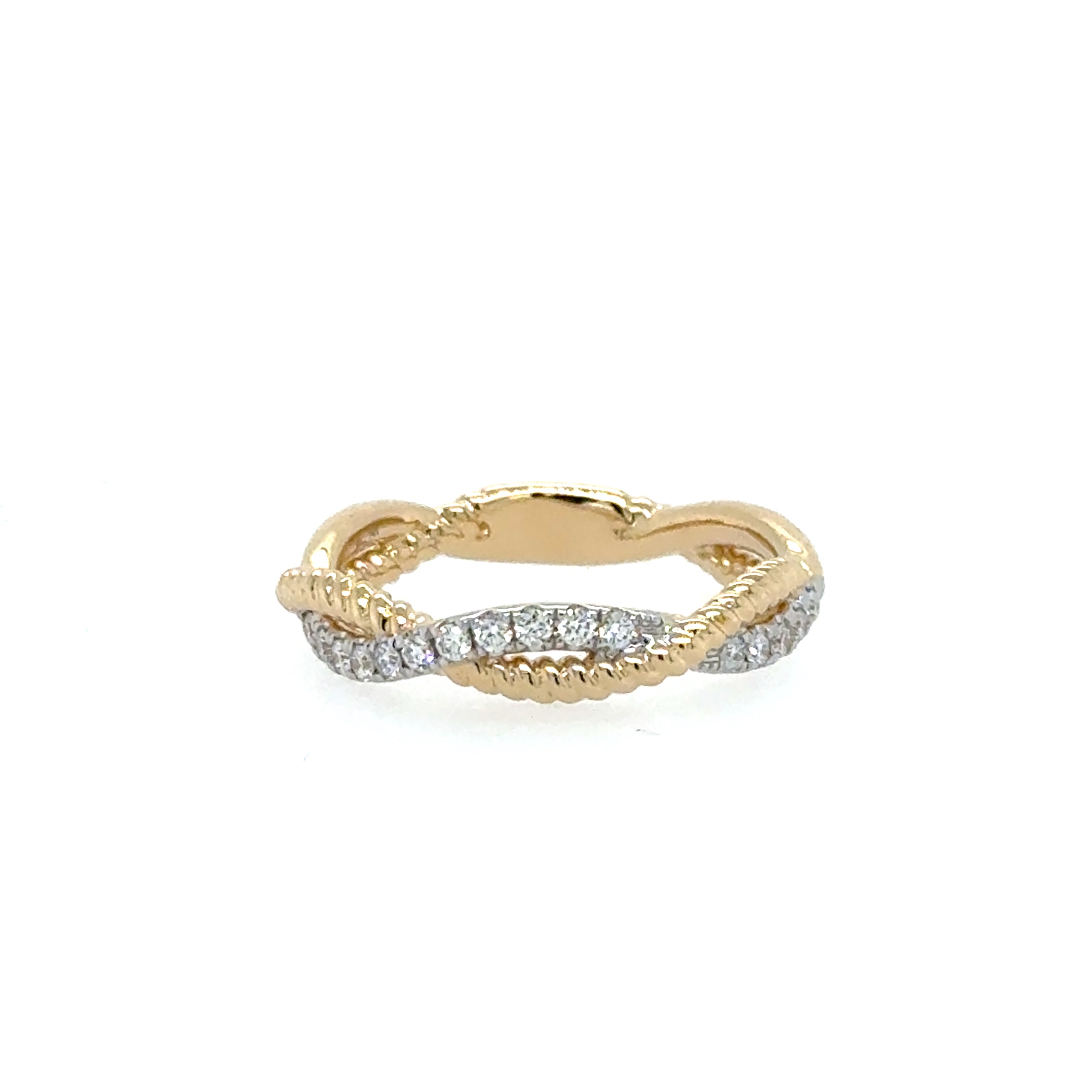14K Yellow Gold Diamond Fashion Ring