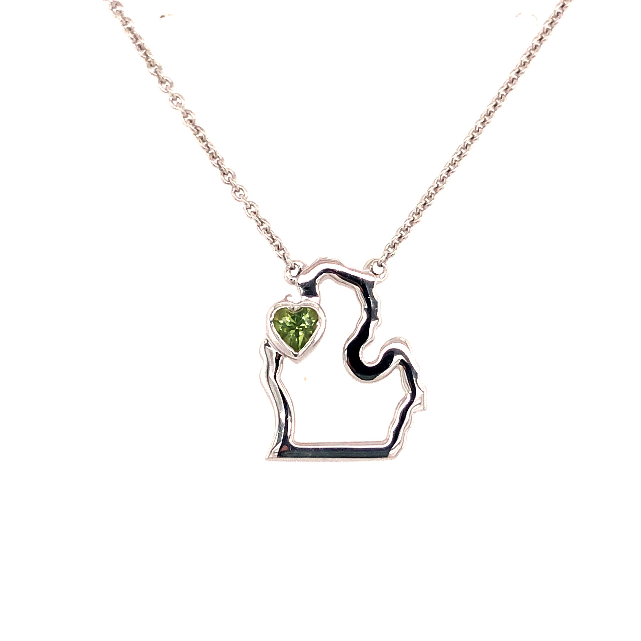 Sterling Silver Peridot Pendant