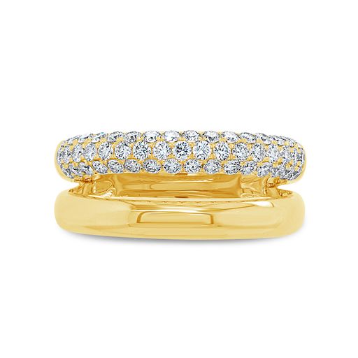 14K Yellow Gold Diamond Fashion Ring