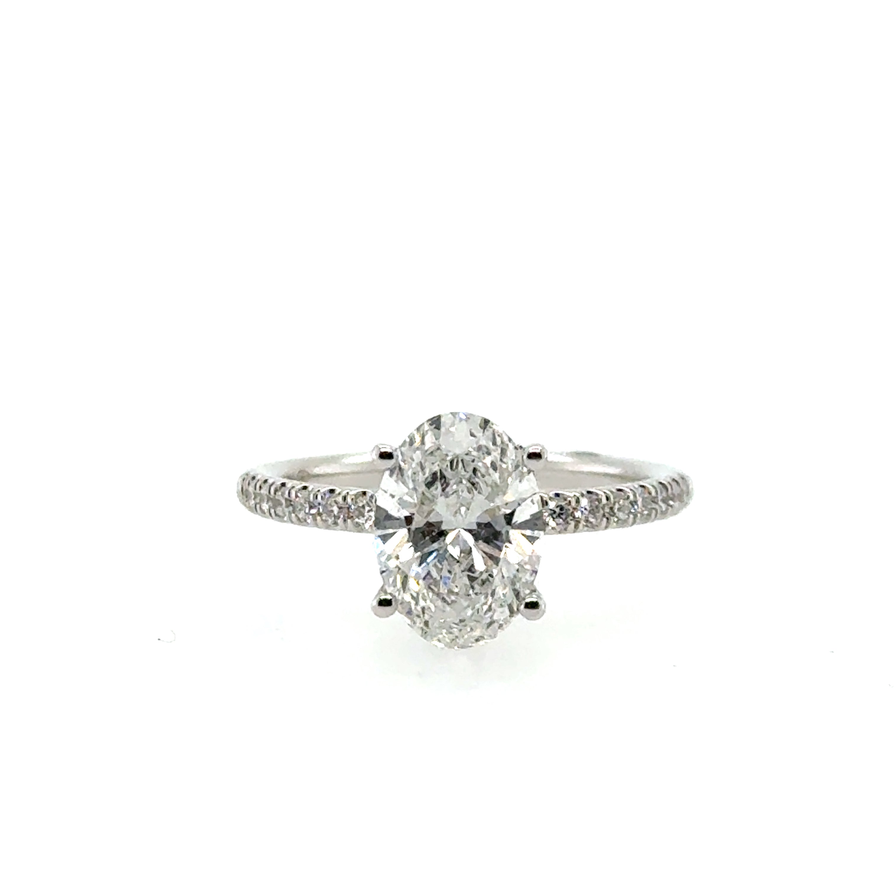14 Karat Engagement Oval Diamond Engagement Ring