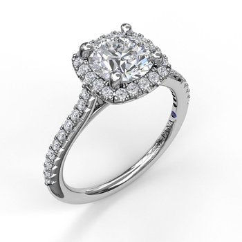 14k White Gold Semi Mount Semi-Mount 
*center stone not included