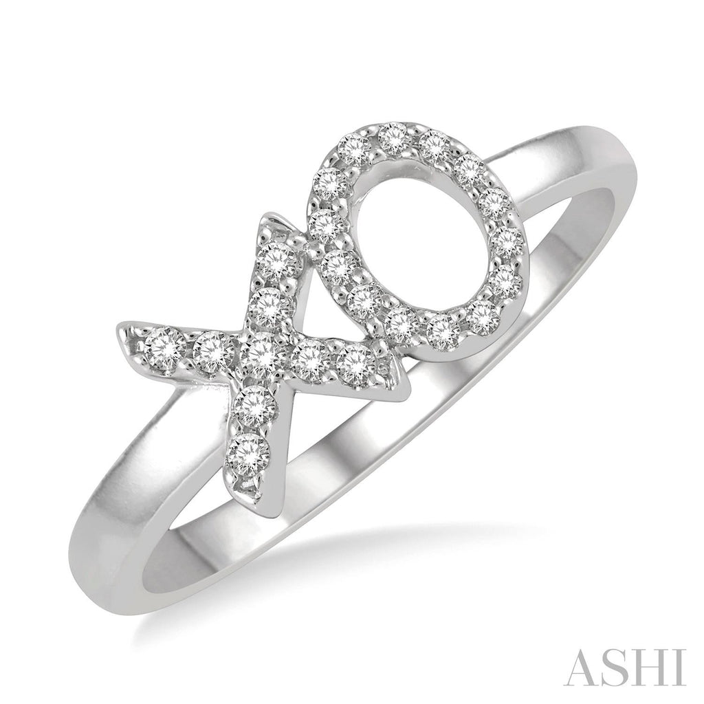 10K White Gold XO Diamond Fashion Ring - Ashi Diamonds LLC