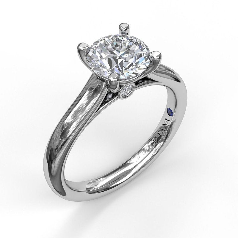 14k White Gold Classic Semi-Mount 
*center stone not included
