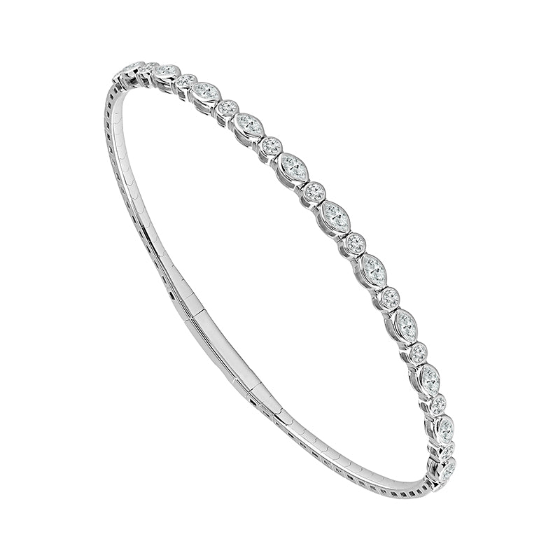 14k White Gold Diamond Flexie Bracelet