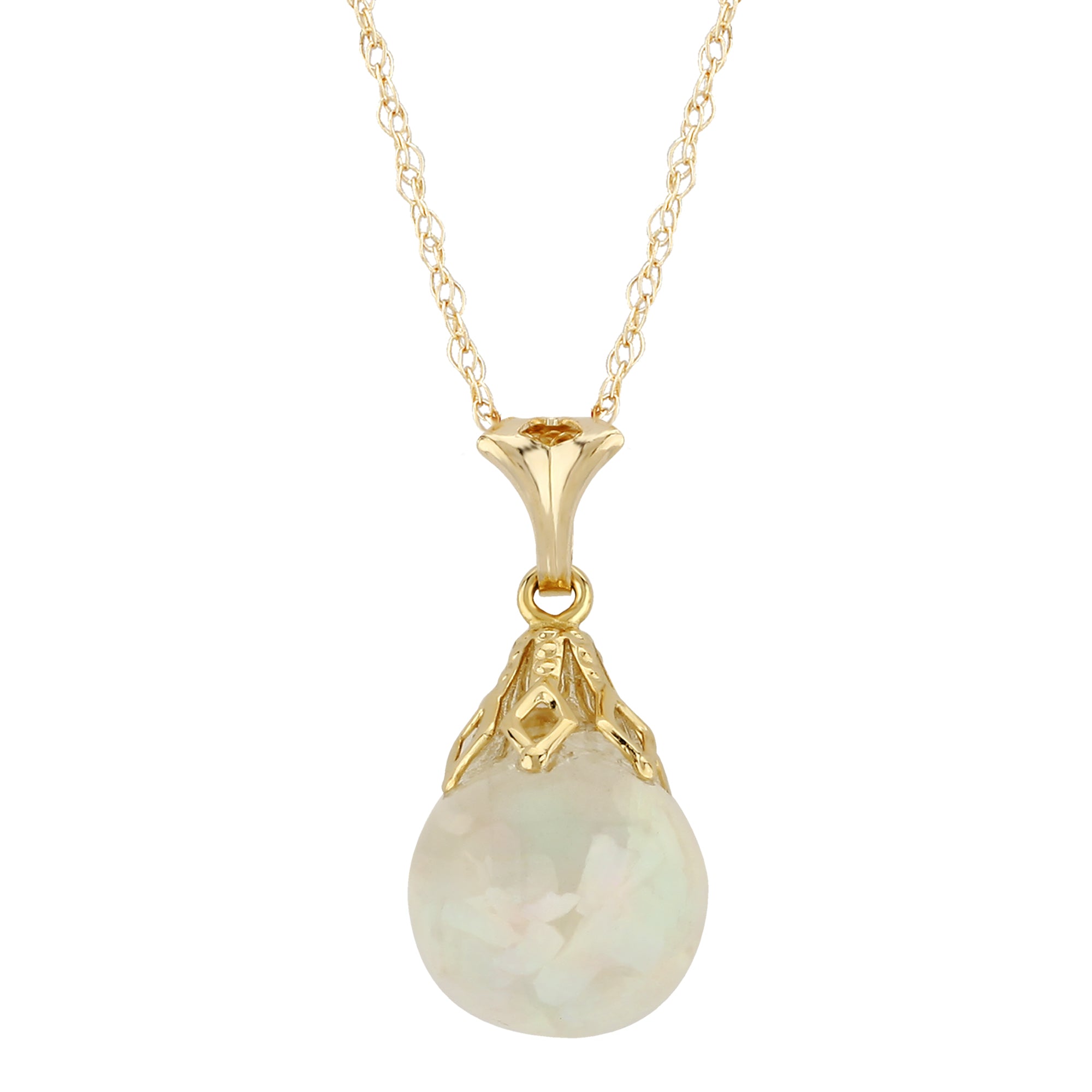 14K Yellow Gold Opal Pendant