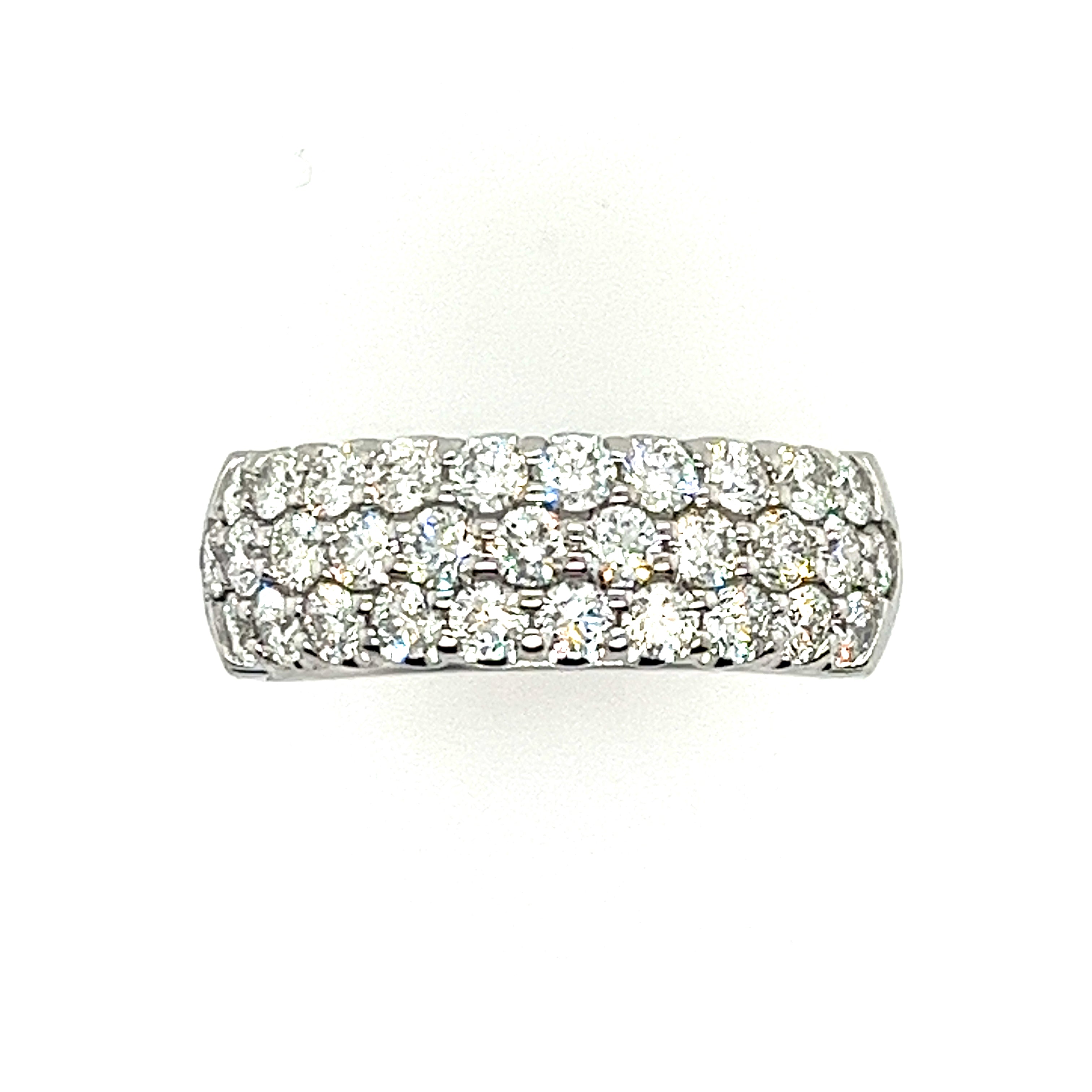 14k White Gold Fancy Diamond Anniversary Ring