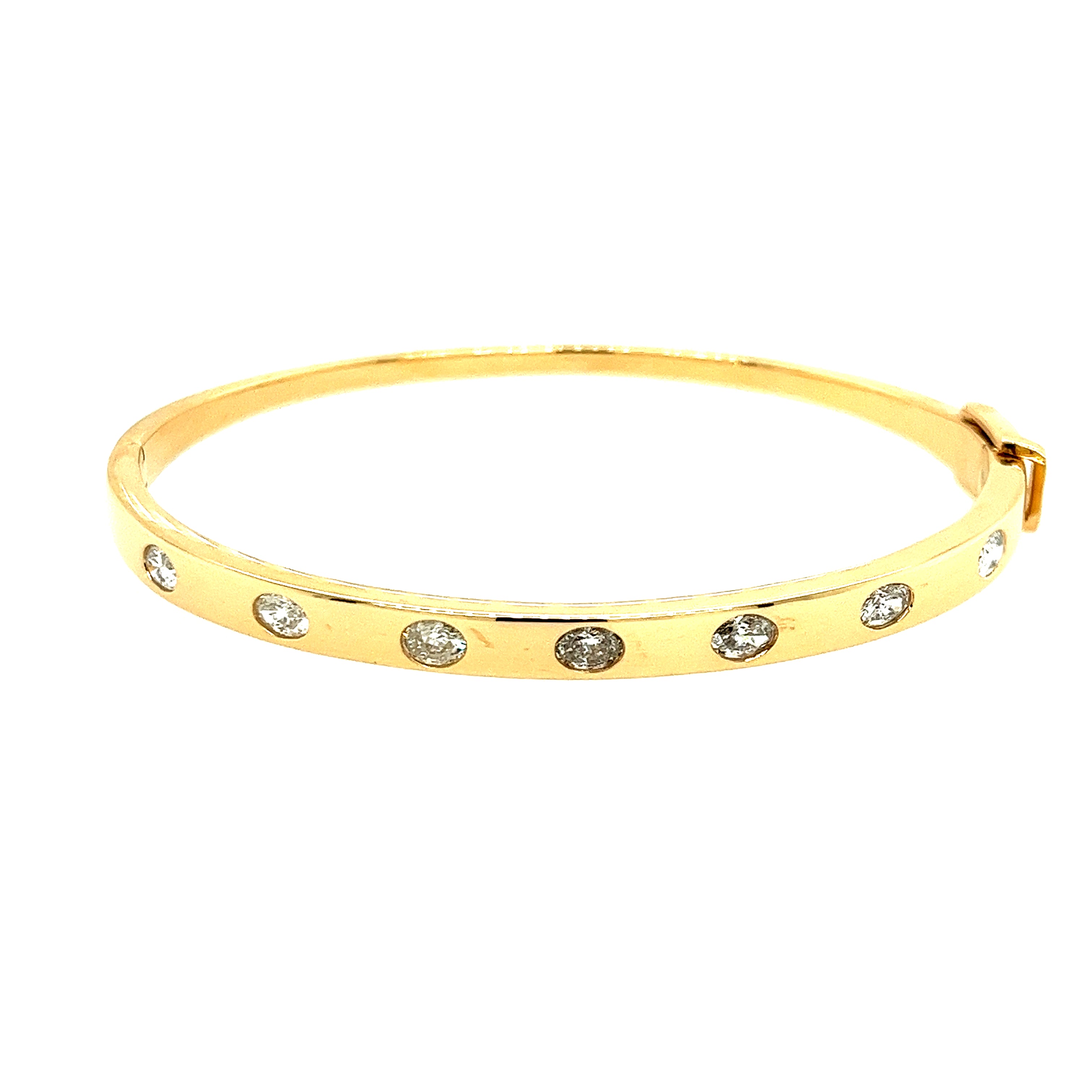 14K Yellow Gold Diamond Bangle Bracelet