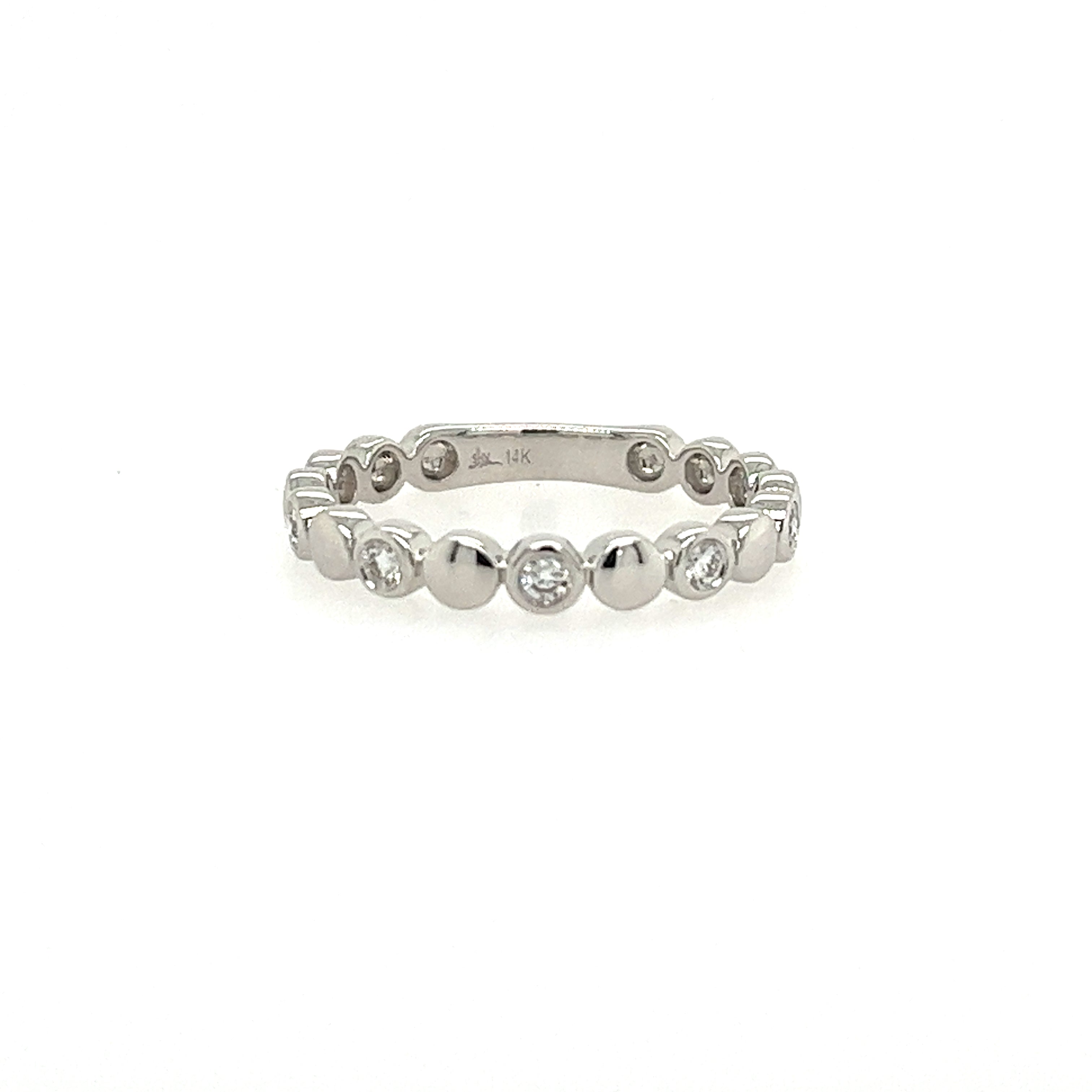 14k White Gold Diamond Fashion Ring