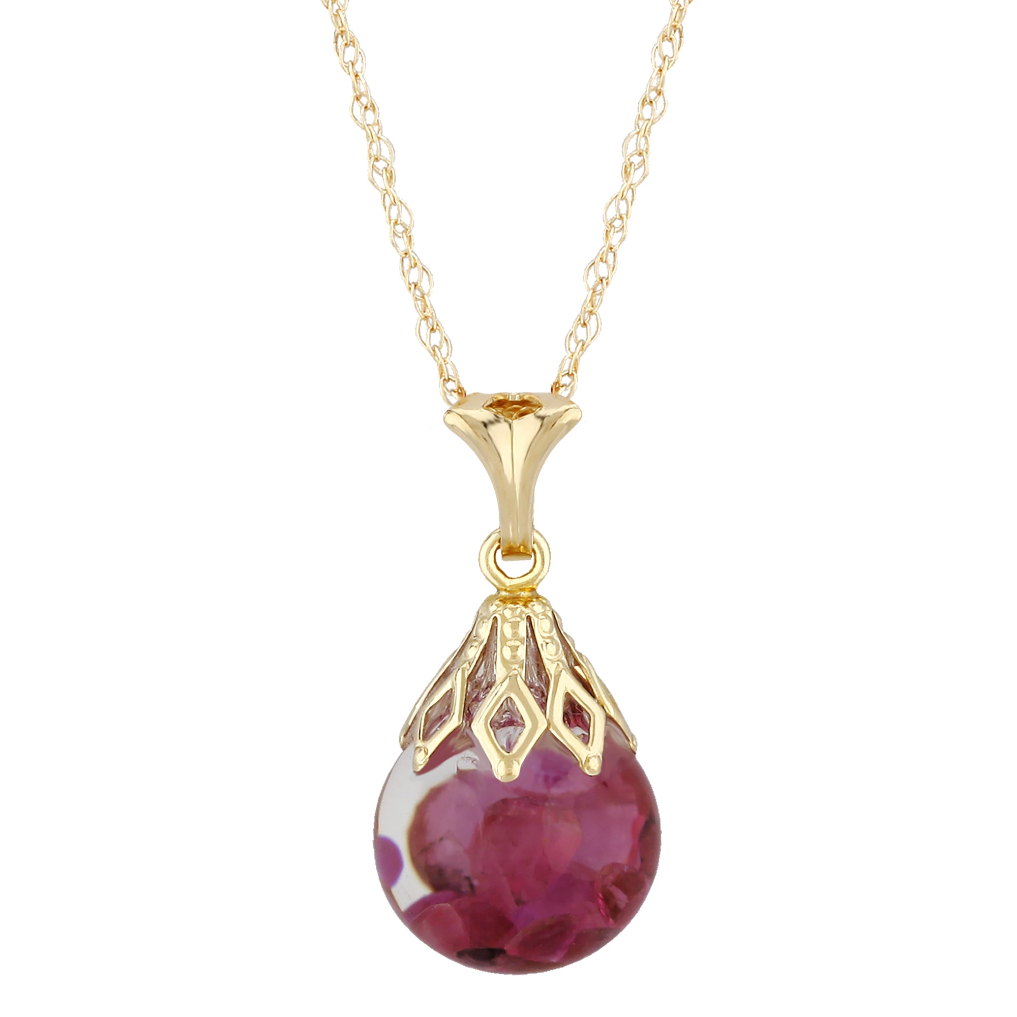 14K Yellow Gold Ruby Pendant