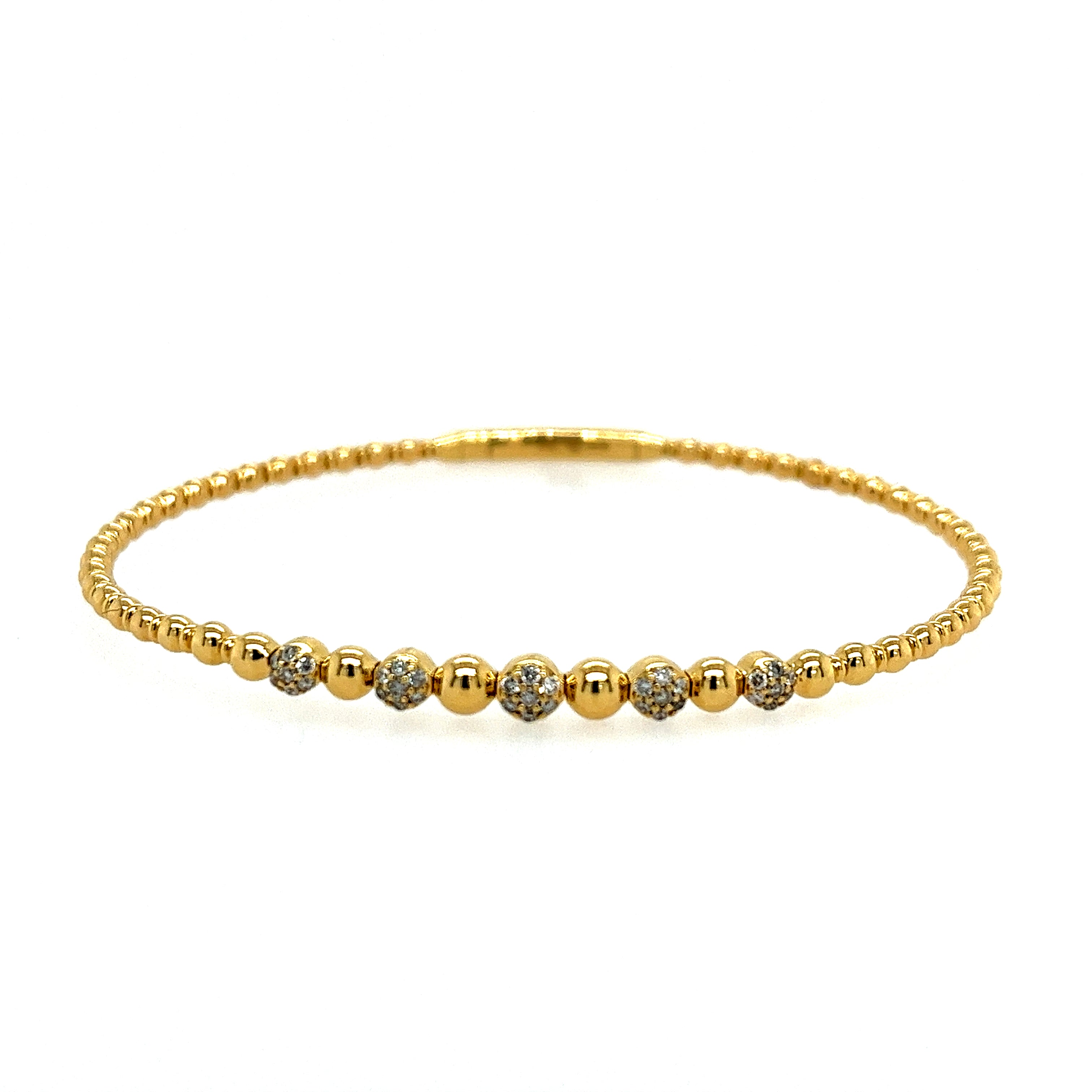 18K Yellow Gold Diamond Flex Bracelet