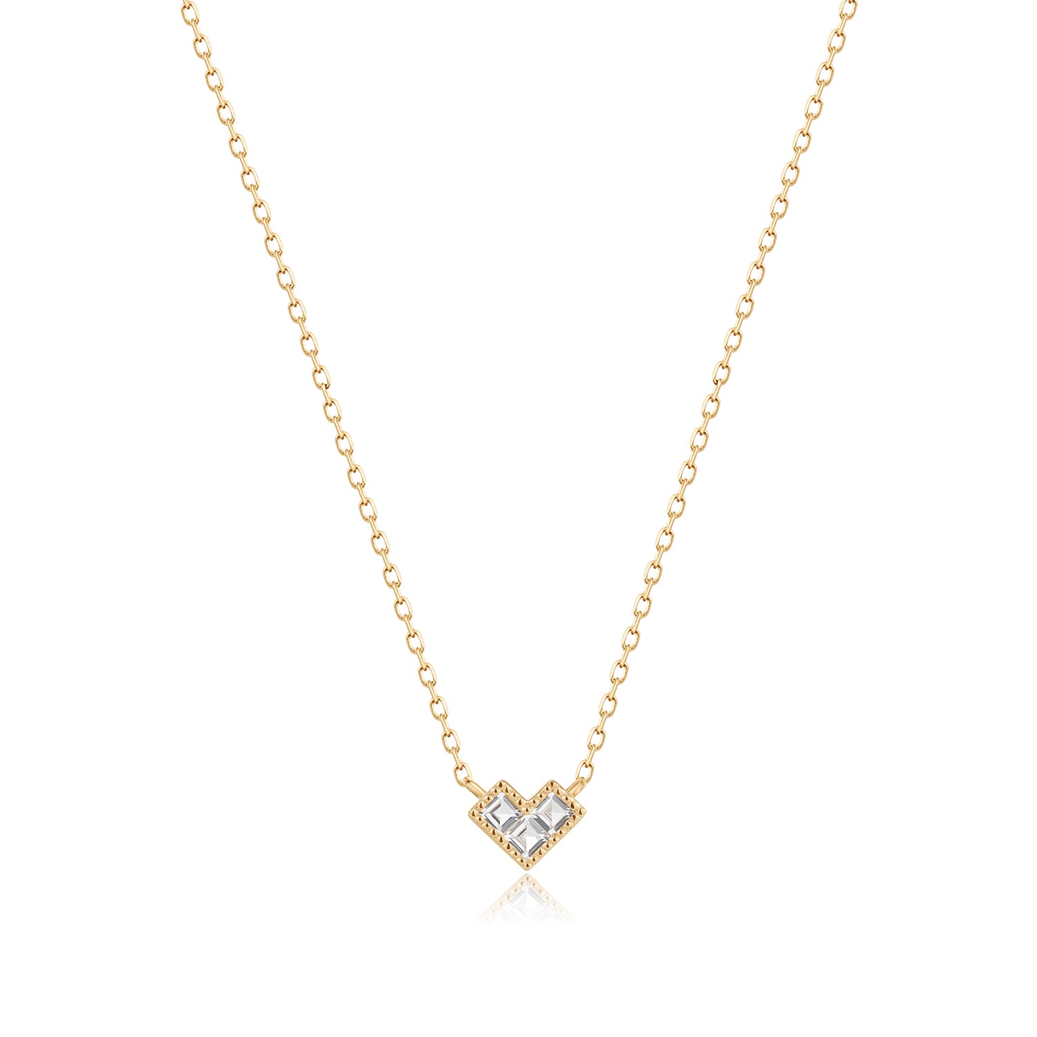 14K Yellow Gold Sapphire Necklace