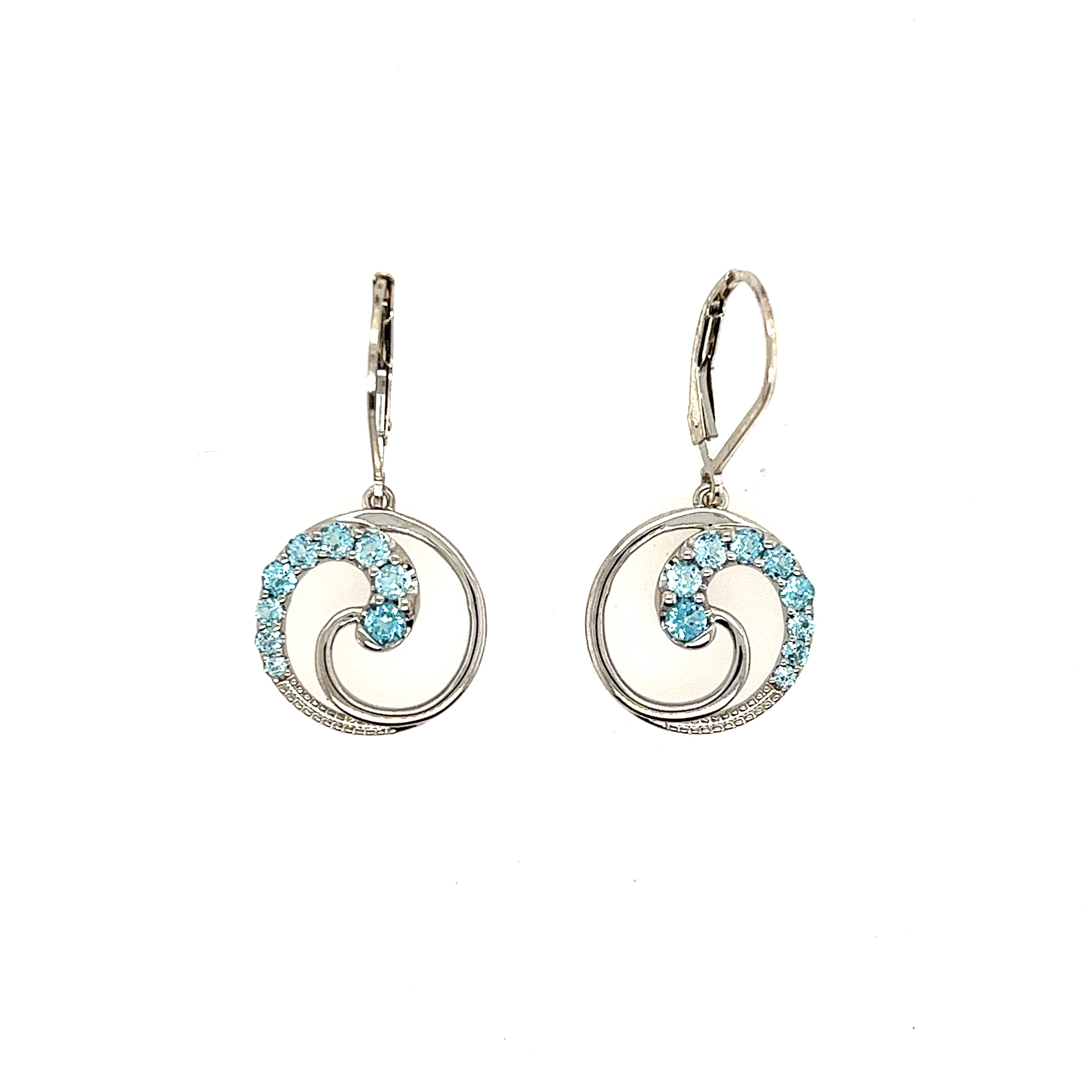 Sterling Silver Blue Topaz Earrings