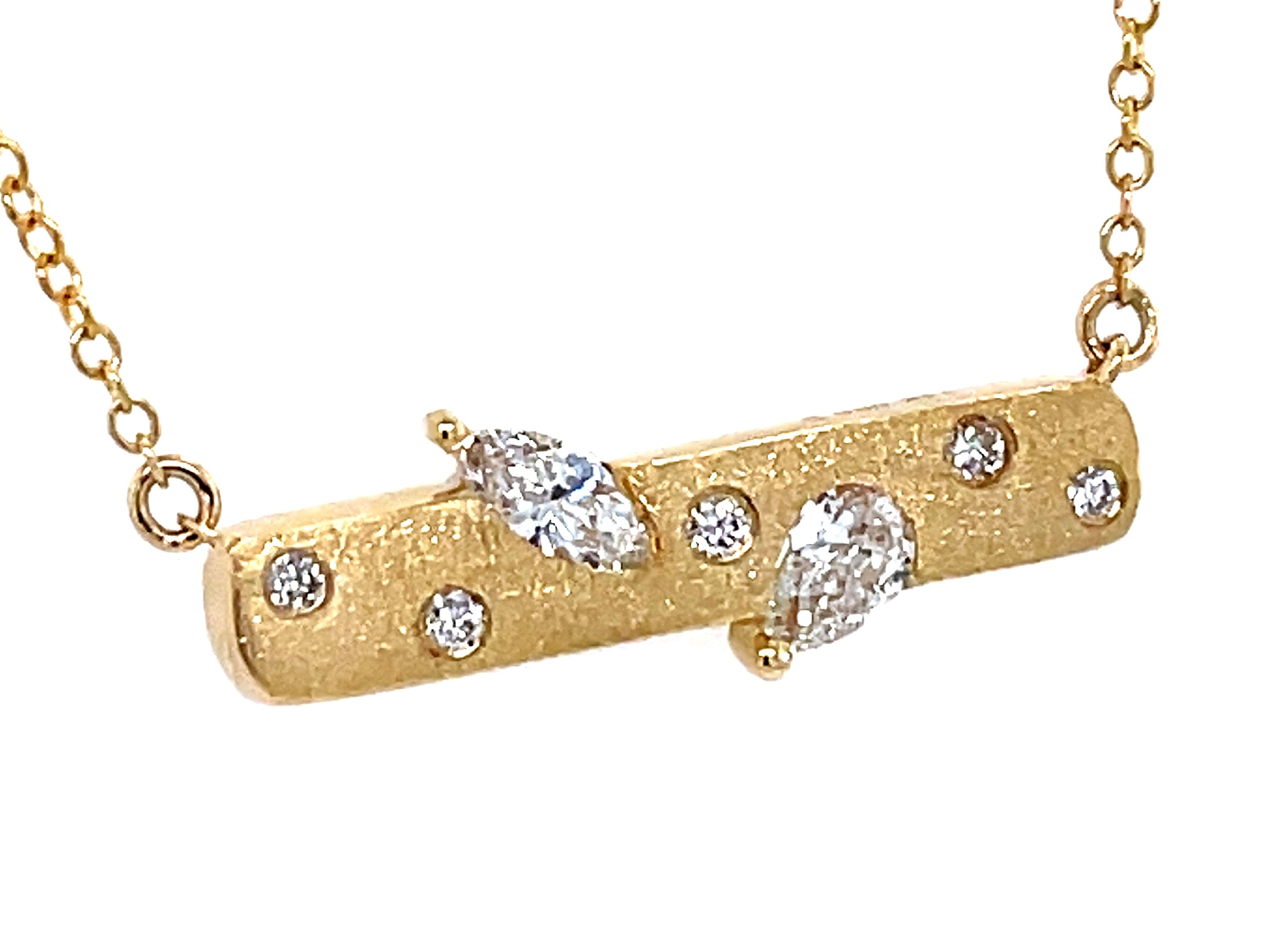 14K Yellow Gold Confetti Diamond Pendant