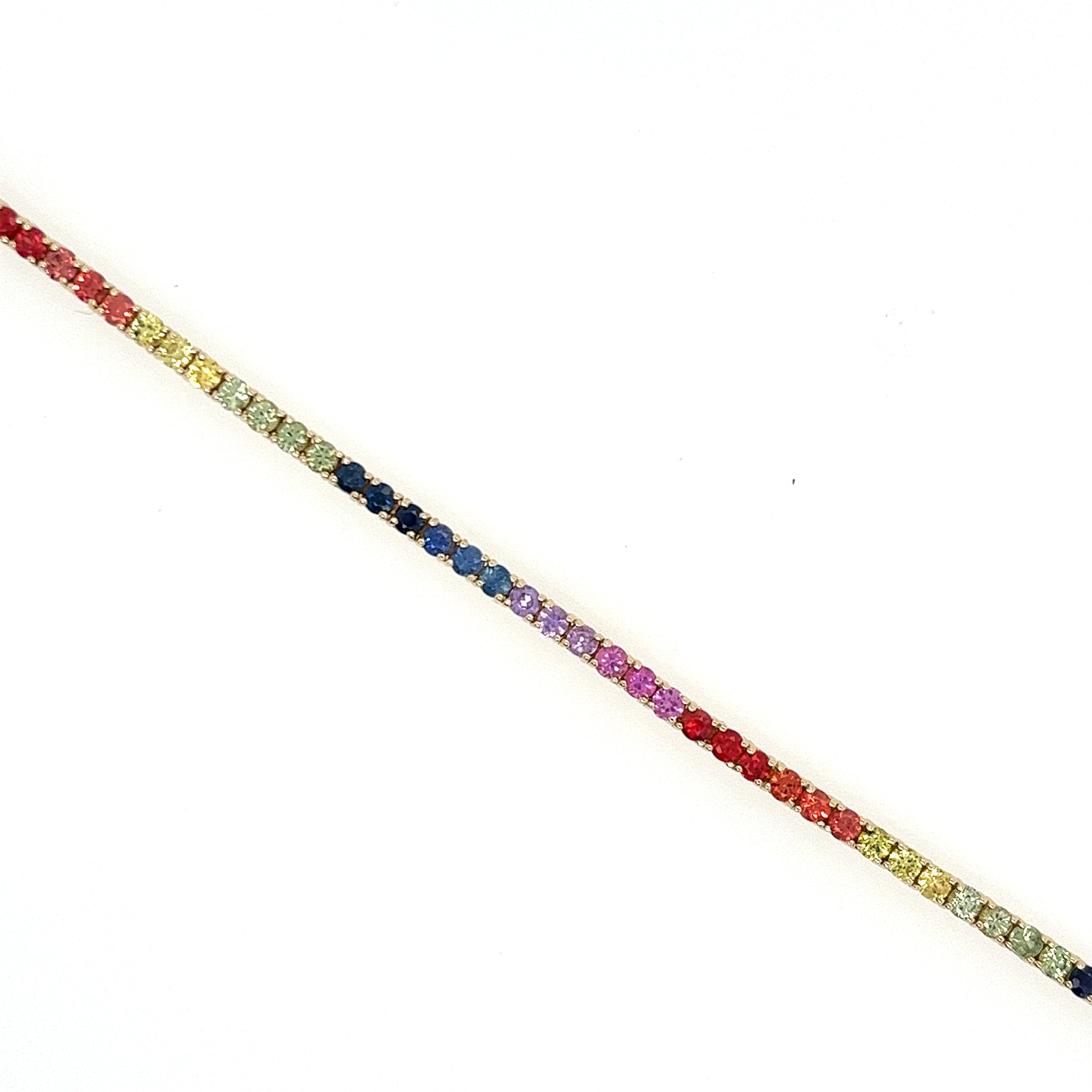 14K Yellow Gold Sapphire Bracelet