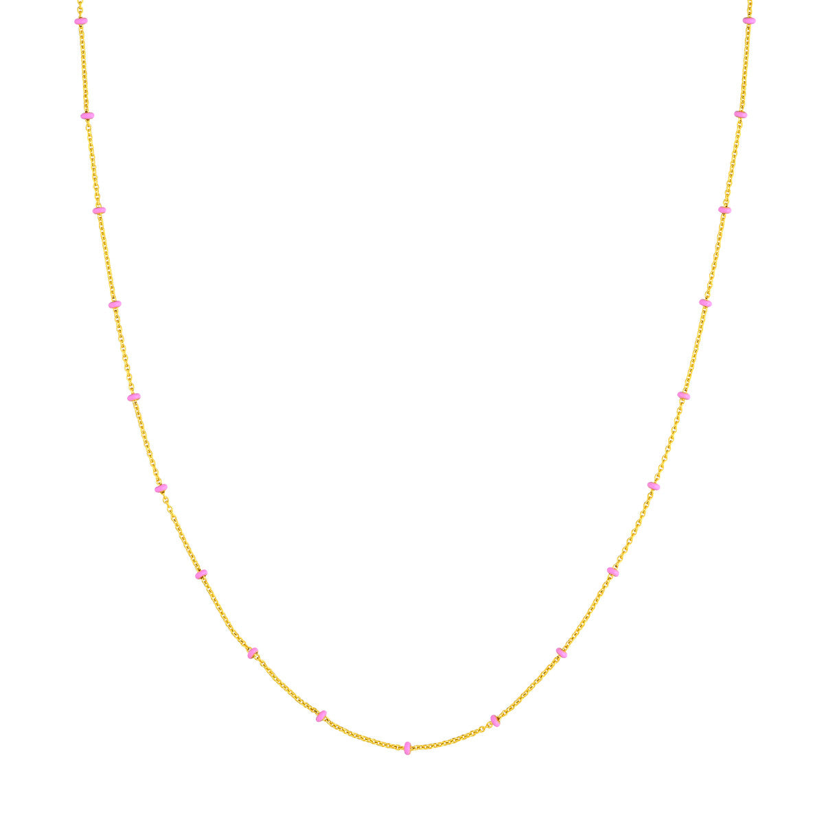 14K Yellow Gold Enamel Necklace
