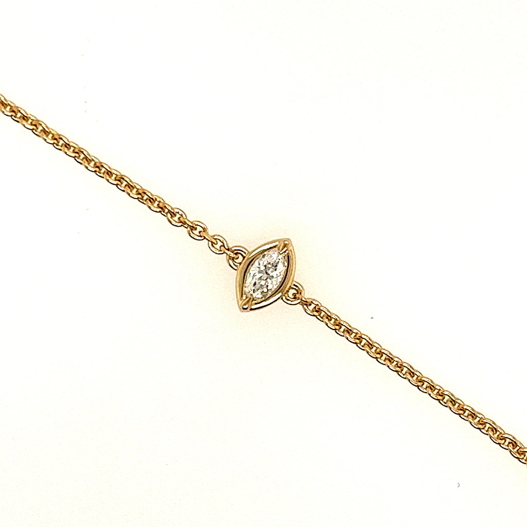 14K Yellow Gold Diamond Bracelet