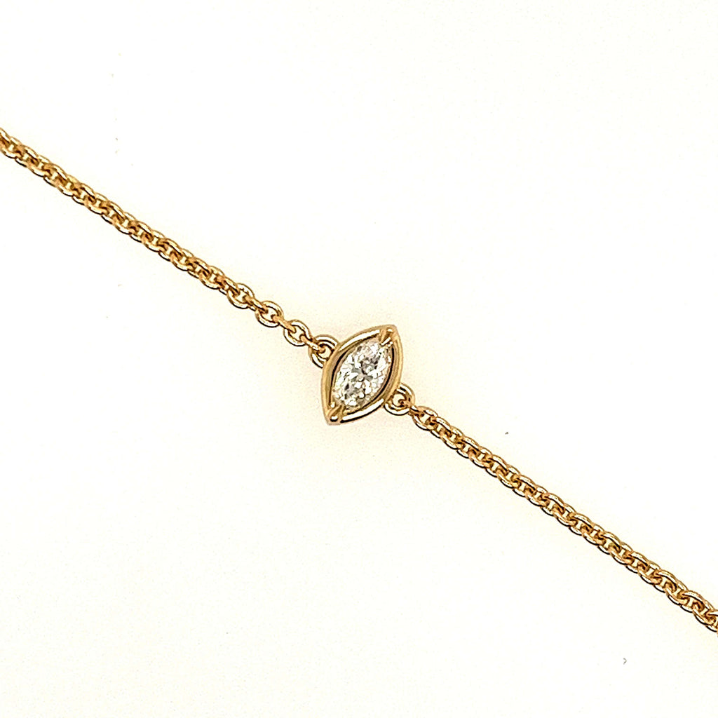 14K Yellow Gold Diamond Bracelet