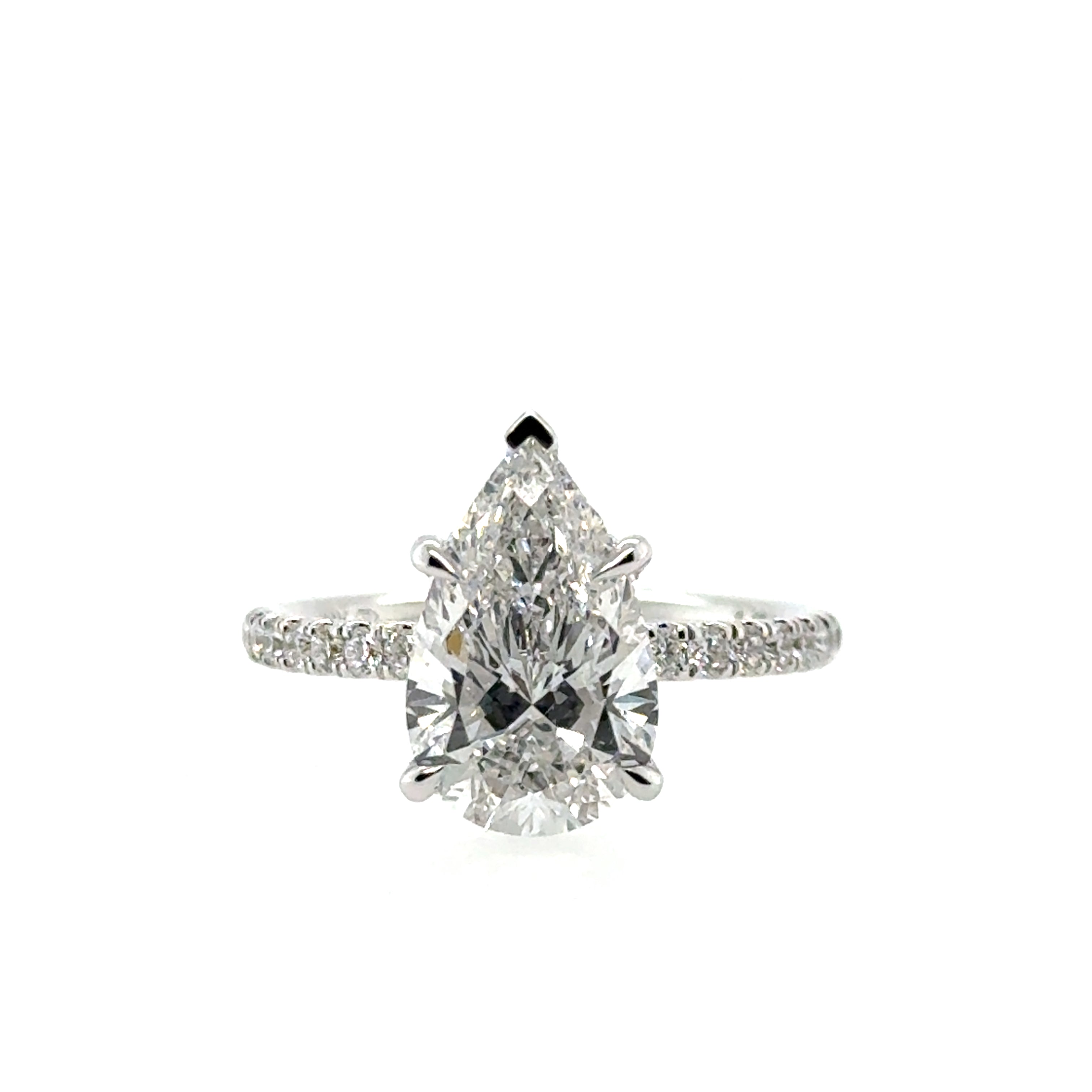 14 Karat Engagement Pear Diamond Engagement Ring