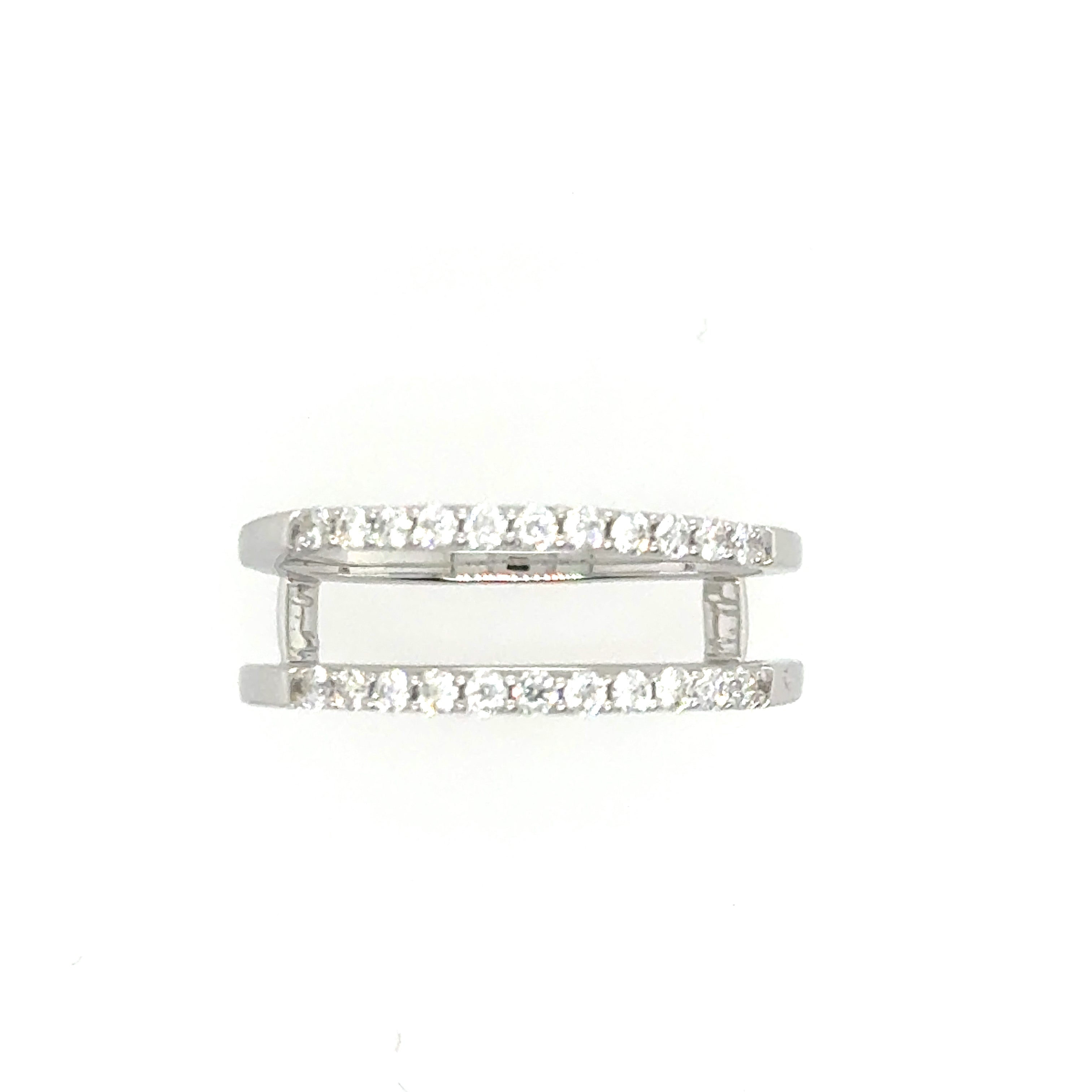 14k White Gold Wrap Diamond Wedding Wrap