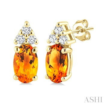 10 Karat Citrines Earrings