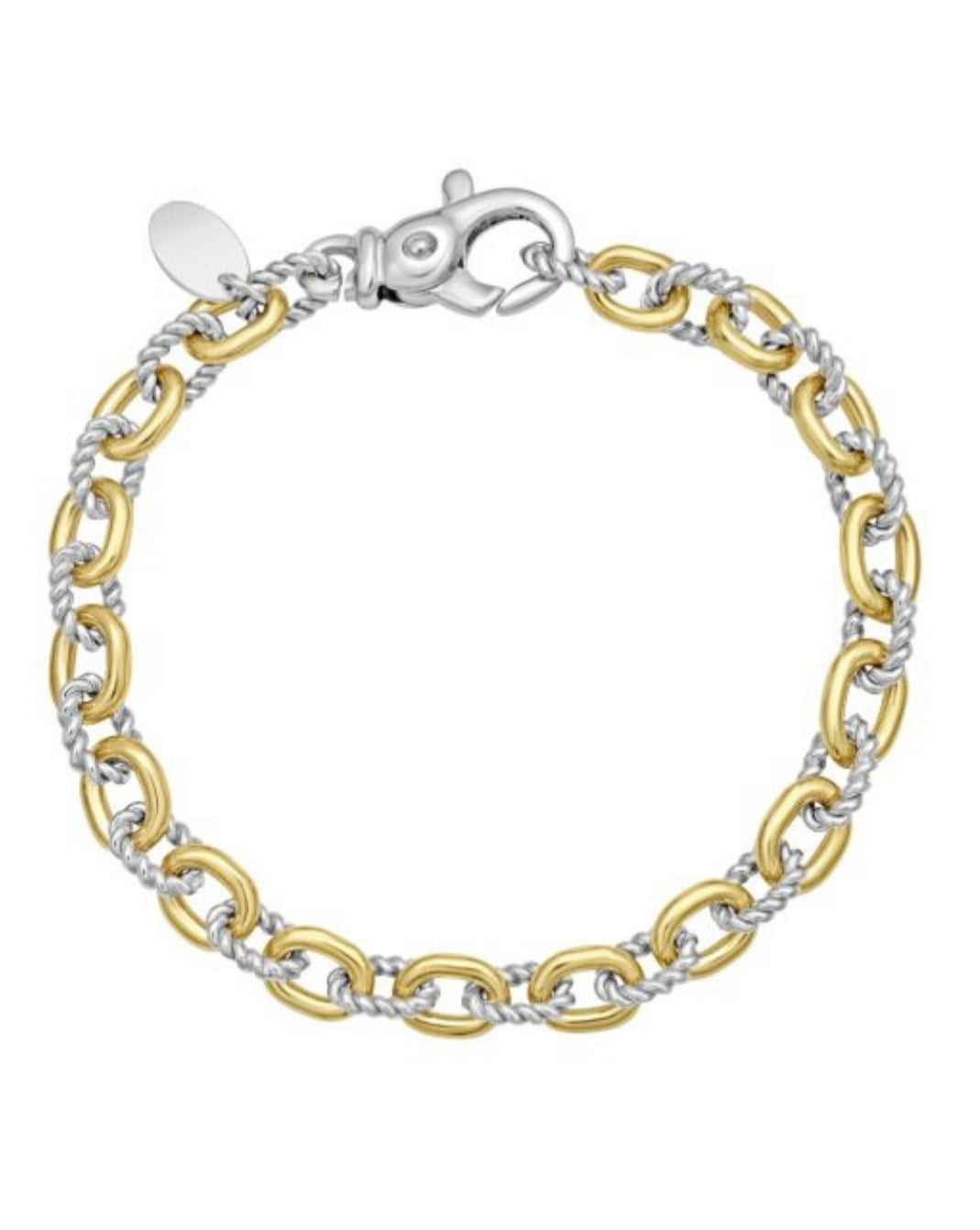 Sterling Silver And 18 Karat Bracelet