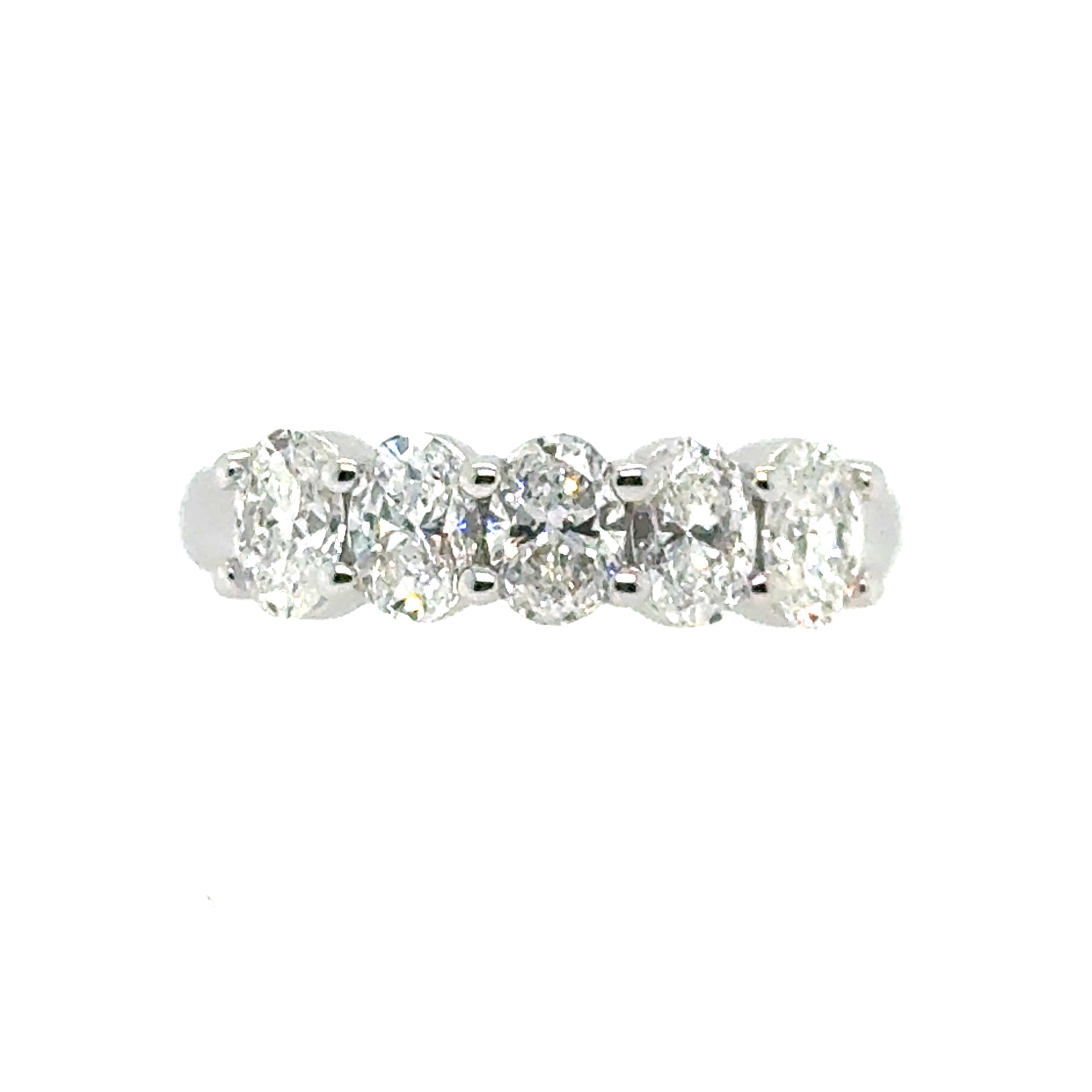 18 Karat 5 Stone Diamond Anniversary Ring - Paramount Gems