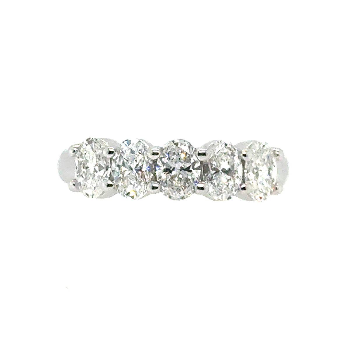 18 Karat 5 Stone Diamond Anniversary Ring - Paramount Gems