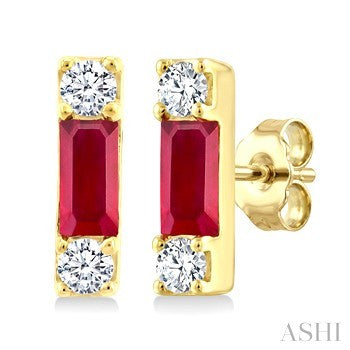 10 Karat Ruby Earrings
