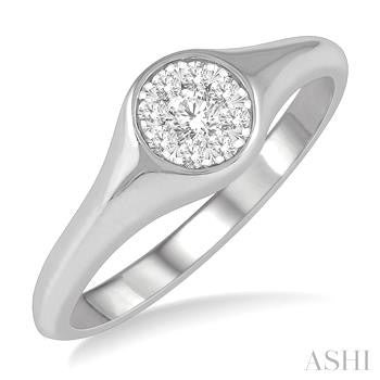 14k White Gold Lovebright Diamond Fashion Ring