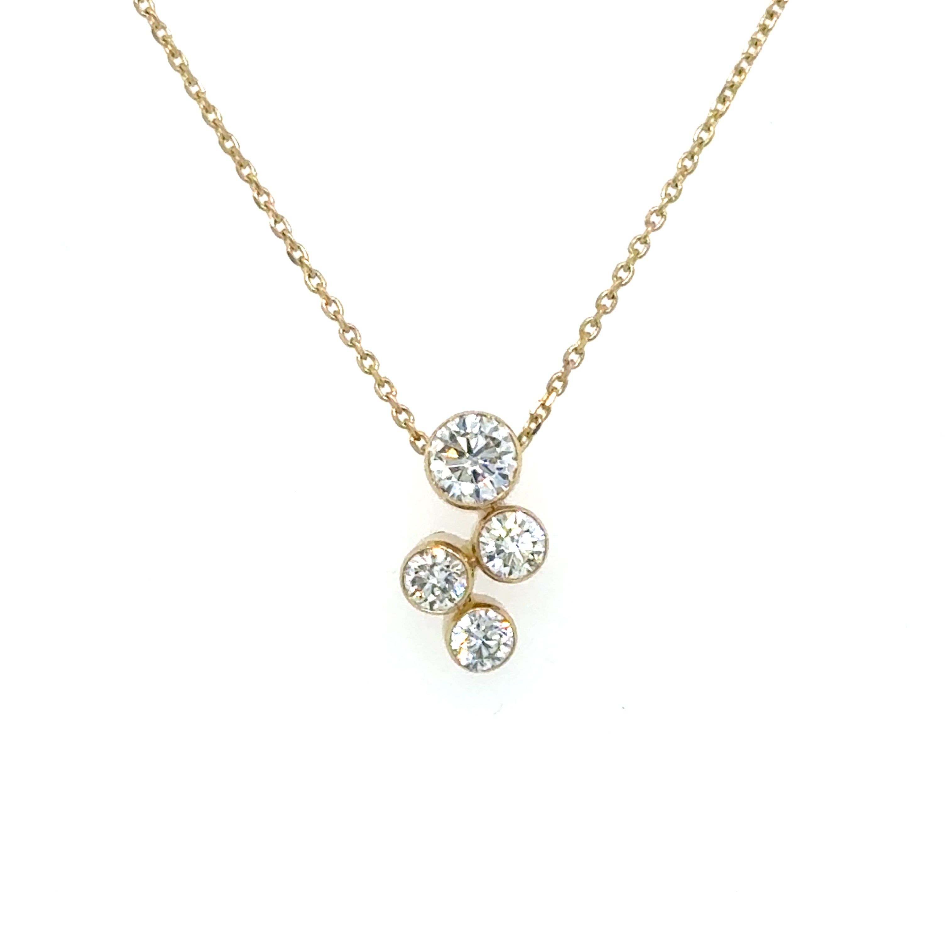 14 Karat Drop Diamond Pendant