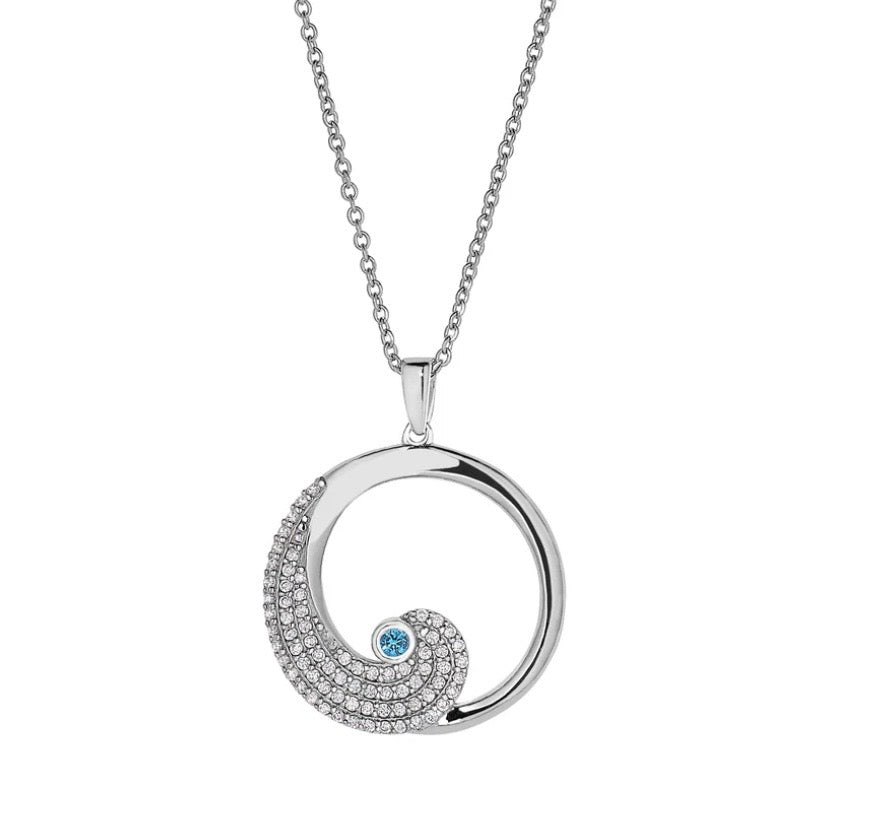 Sterling Silver Simulated Stone Pendant