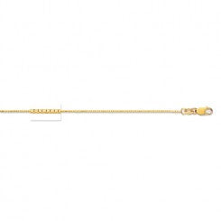 14K Yellow Gold Box Necklace