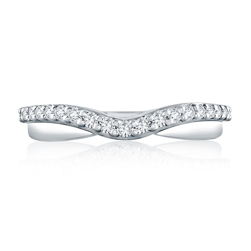 14k White Gold Diamond Wedding Band