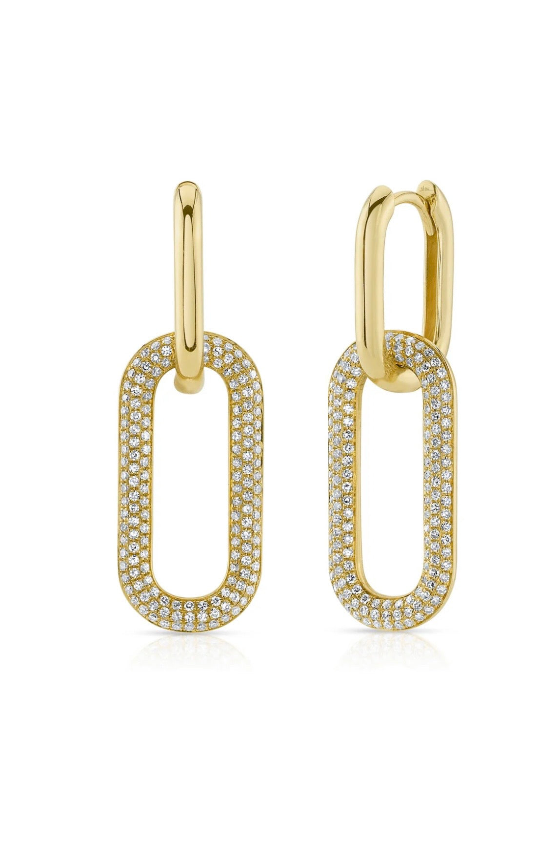 14 Karat Dangle Diamond Earrings