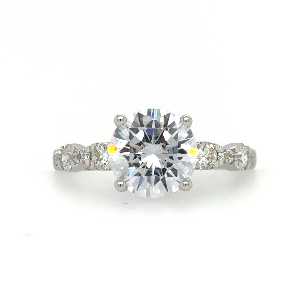 14k White Gold Lakeshore Semi-Mount *center stone not included - Gemsone Corp.