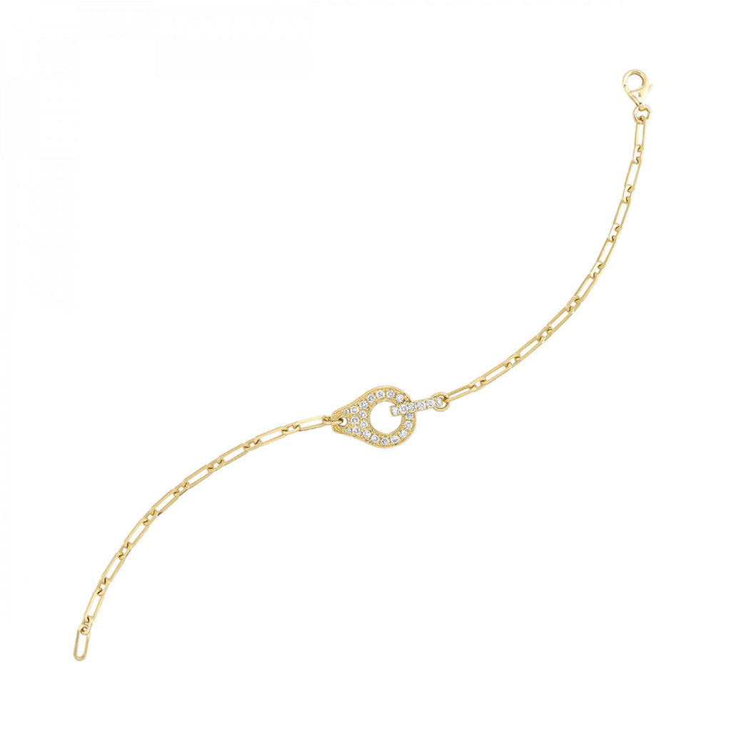 14K Yellow Gold Diamond Lakeshore Bracelet