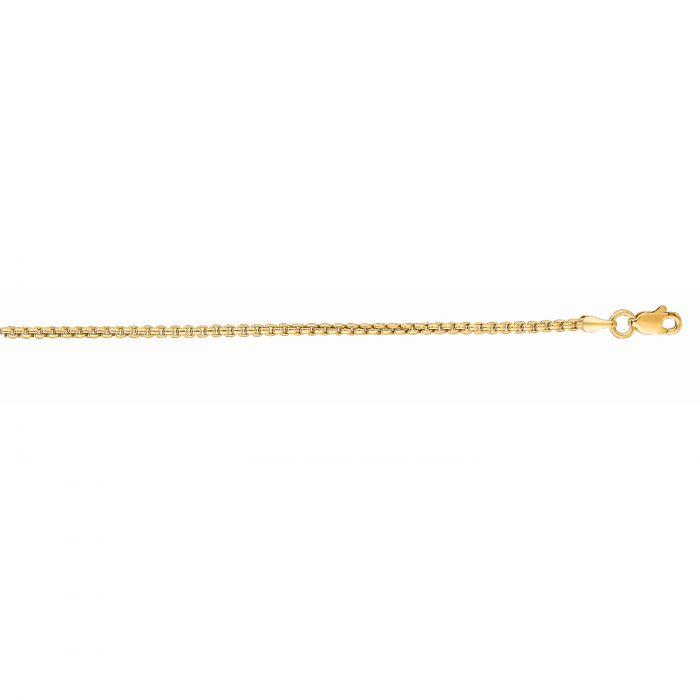 14K Yellow Gold Round Box Necklace - Royal Chain Inc.