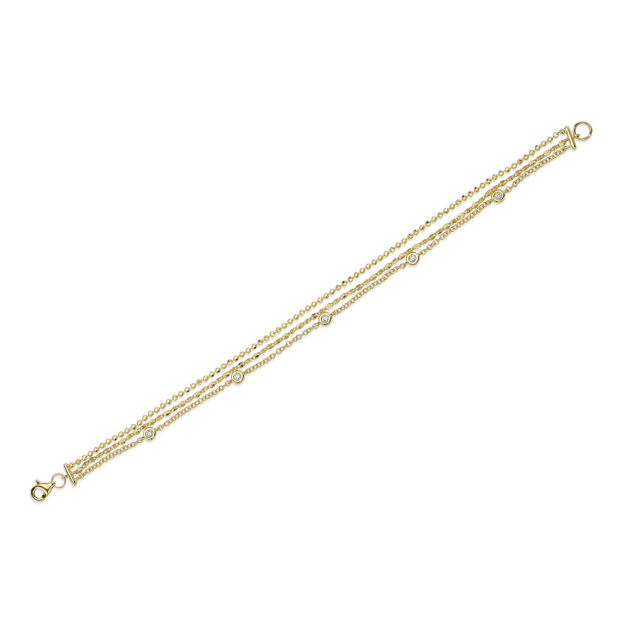 14 Karat Diamond Diamonds By The Yard Bracelet