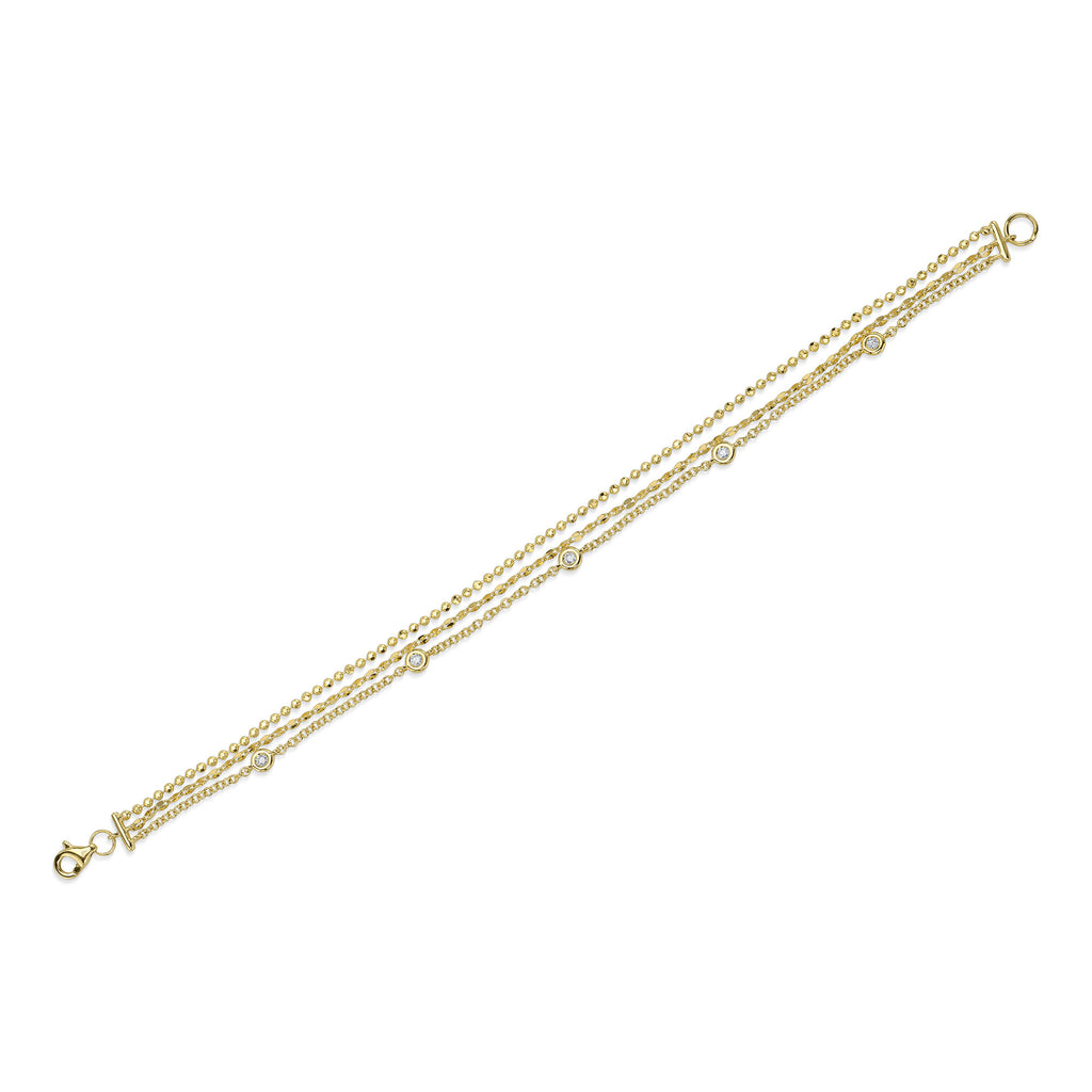 14 Karat Diamond Diamonds By The Yard Bracelet
