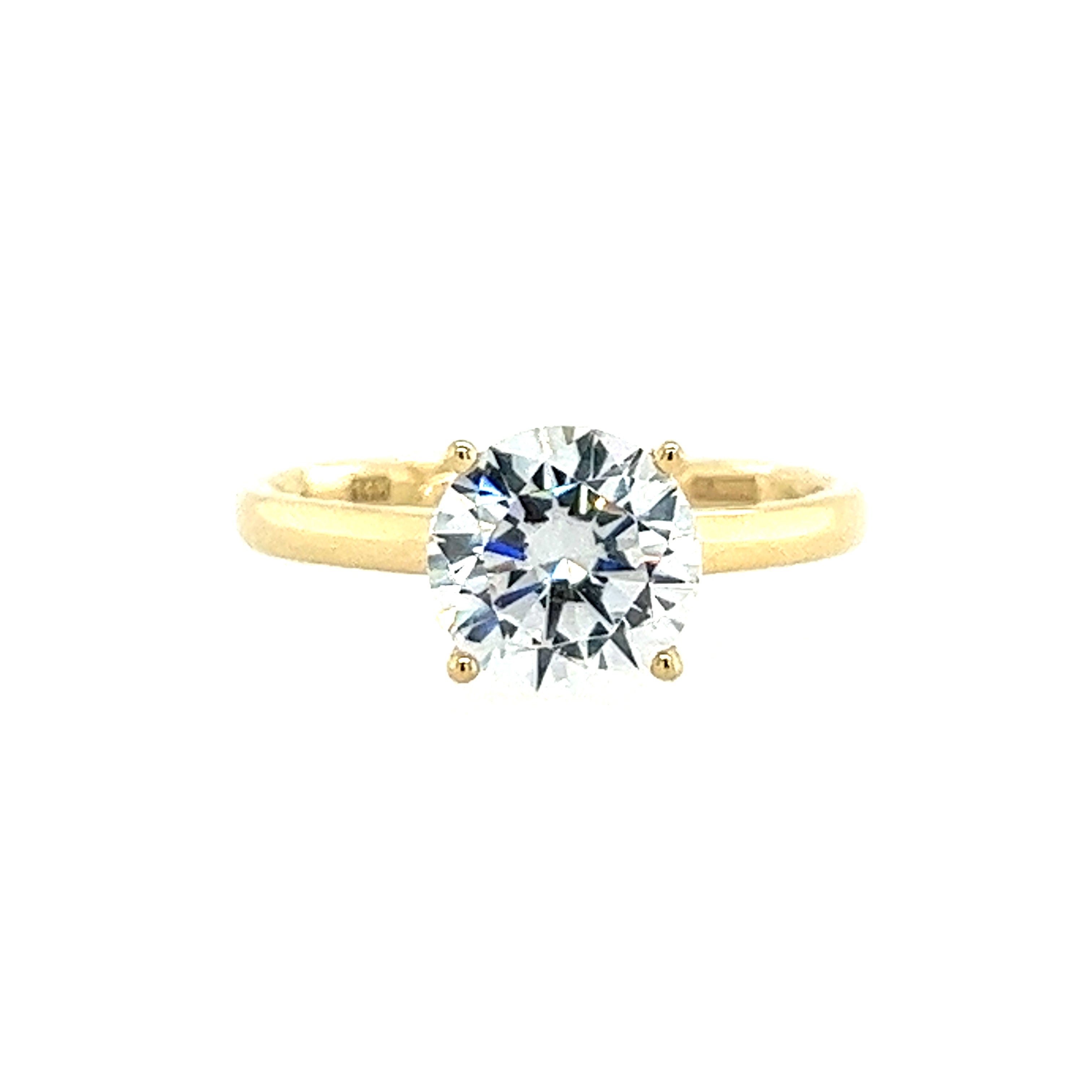14K Yellow Gold Halo Semi-Mount 
*center stone not included