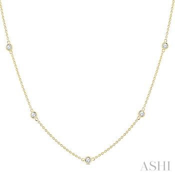 14 Karat Station Diamond Necklace