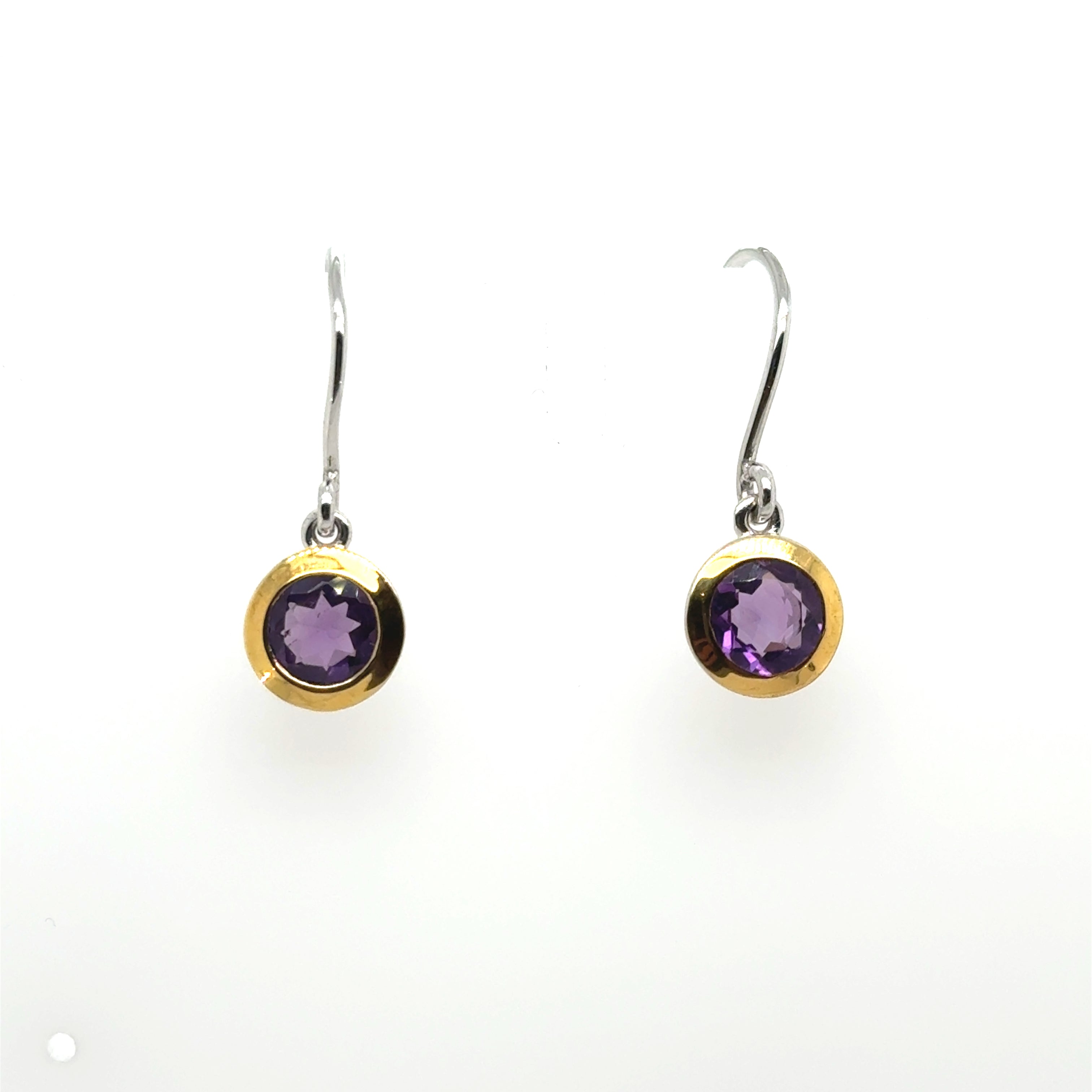 Sterling Silver Amethysts Earrings