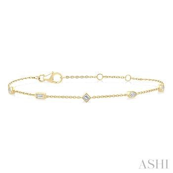 14 Karat Diamond Station Bracelet