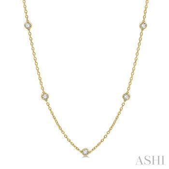 14 Karat Station Diamond Pendant