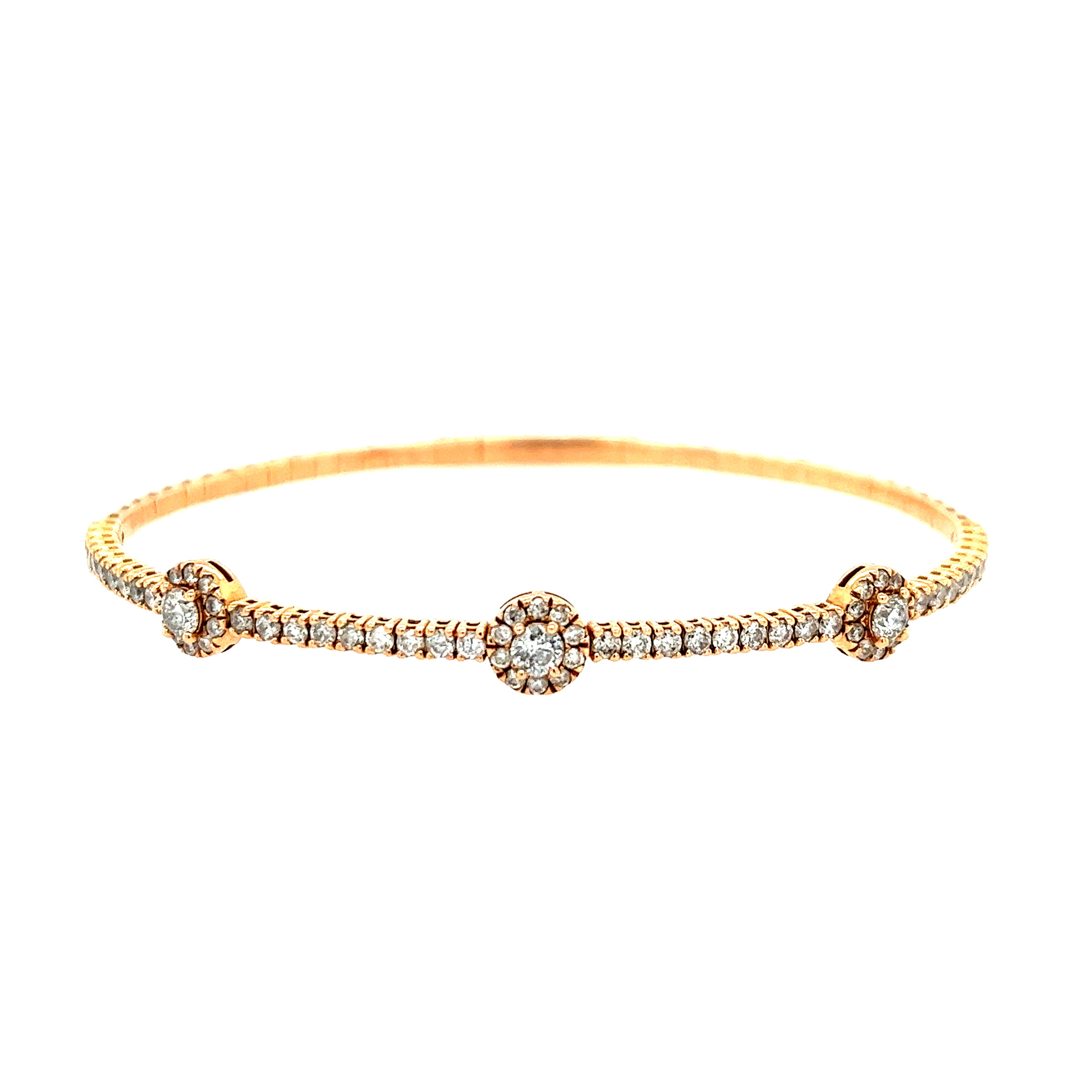 18K Rose Gold Diamond Flex Bracelet