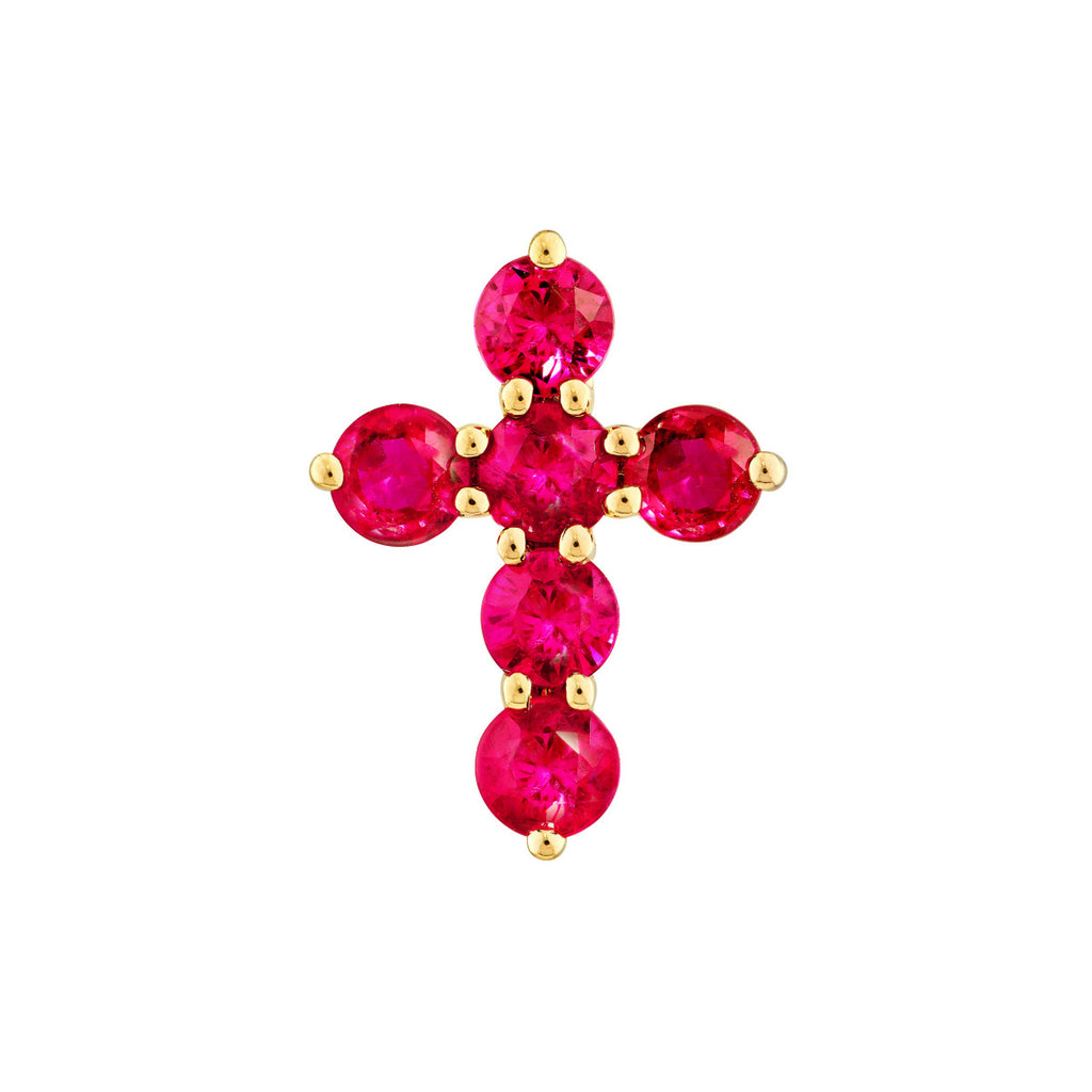 14K Yellow Gold Rubies Pendant