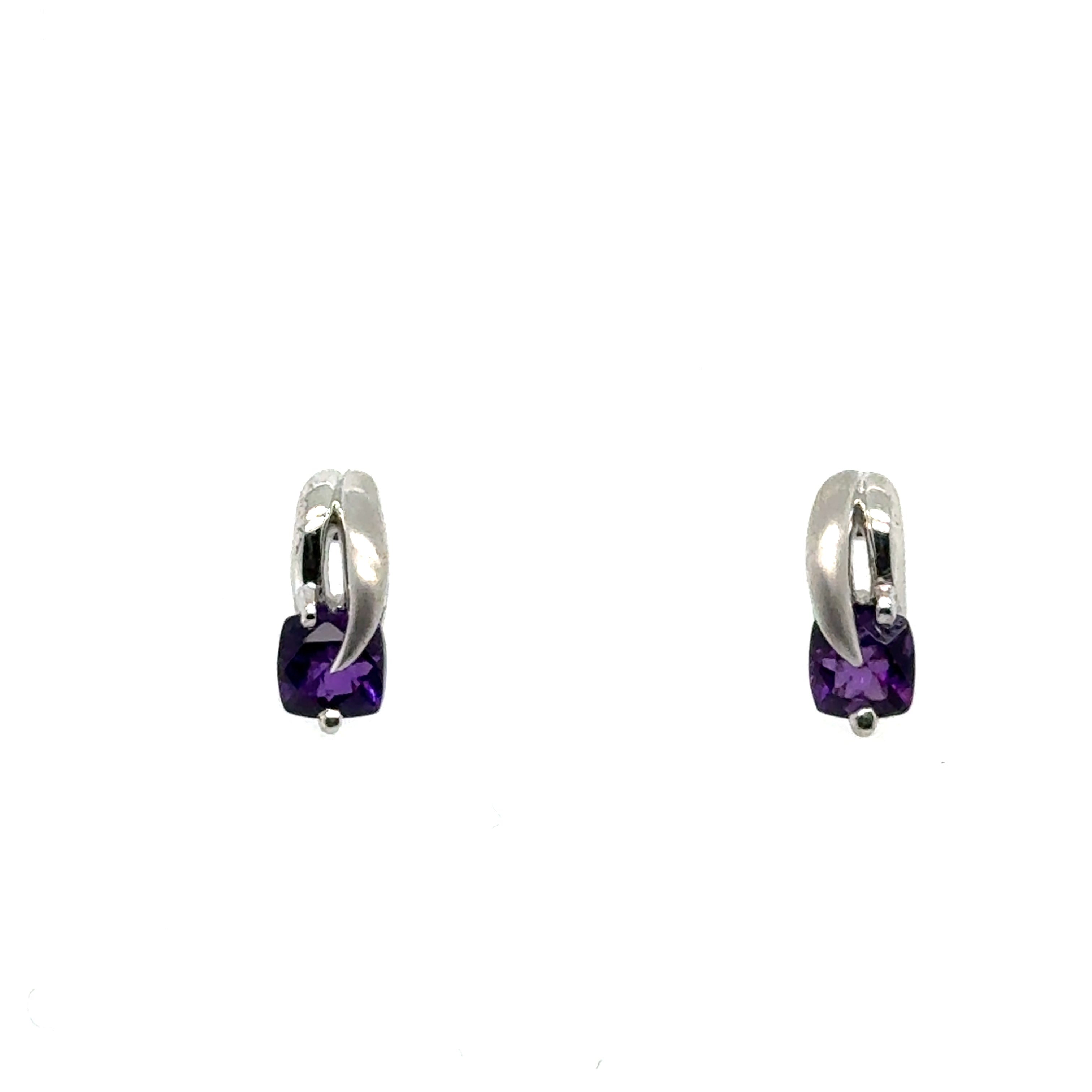 Sterling Silver Amethysts Earrings