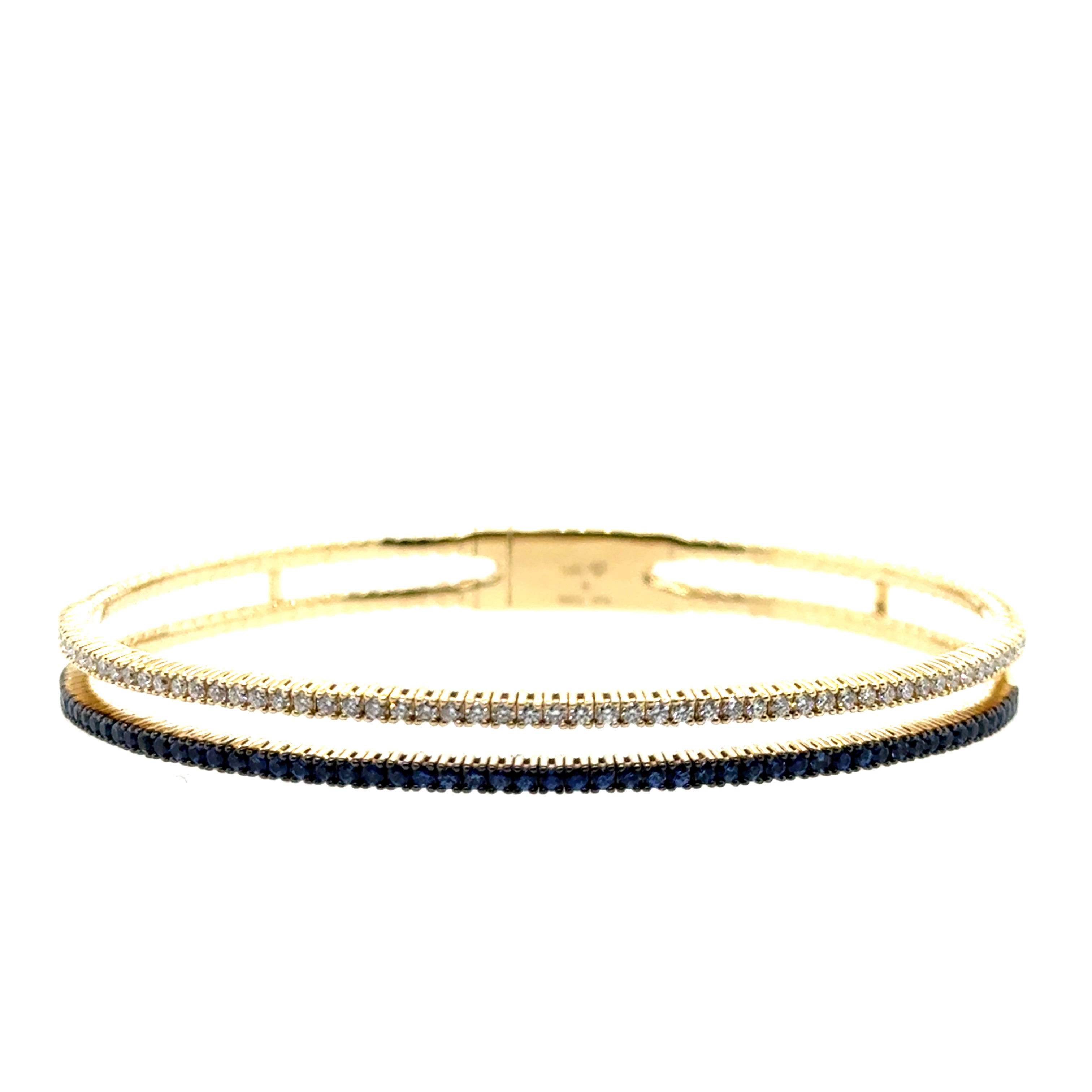 14 Karat Sapphire And Diamond Bracelet