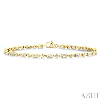 14 Karat Diamond Station Bracelet